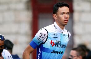 Jesús David Peña, ciclista colombiano en medio del Tour de Eslovenia 2023 Jesús David Peña, ciclista colombiano en medio del Tour de Eslovenia 2023