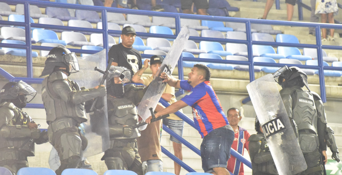 Desmanes presentados en el Unión Magdalena vs. Once Caldas, por Liga.