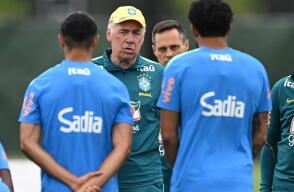 Carlo Ancelotti, director técnico de Brasil. 