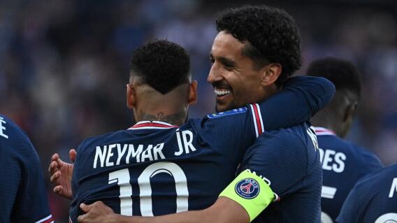 Marquinhos y Neymar Marquinhos y Neymar