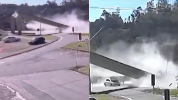 VIDEO | Puente se desplomó en Brasil tras el impacto de un camión y dejó dos muertos