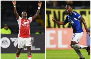 Hugo Rodallega y Elvis Perlaza. Foto: AFP
