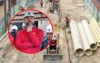 Carlos Fernando Galán viendo obra en construcción en Puente Aranda. 