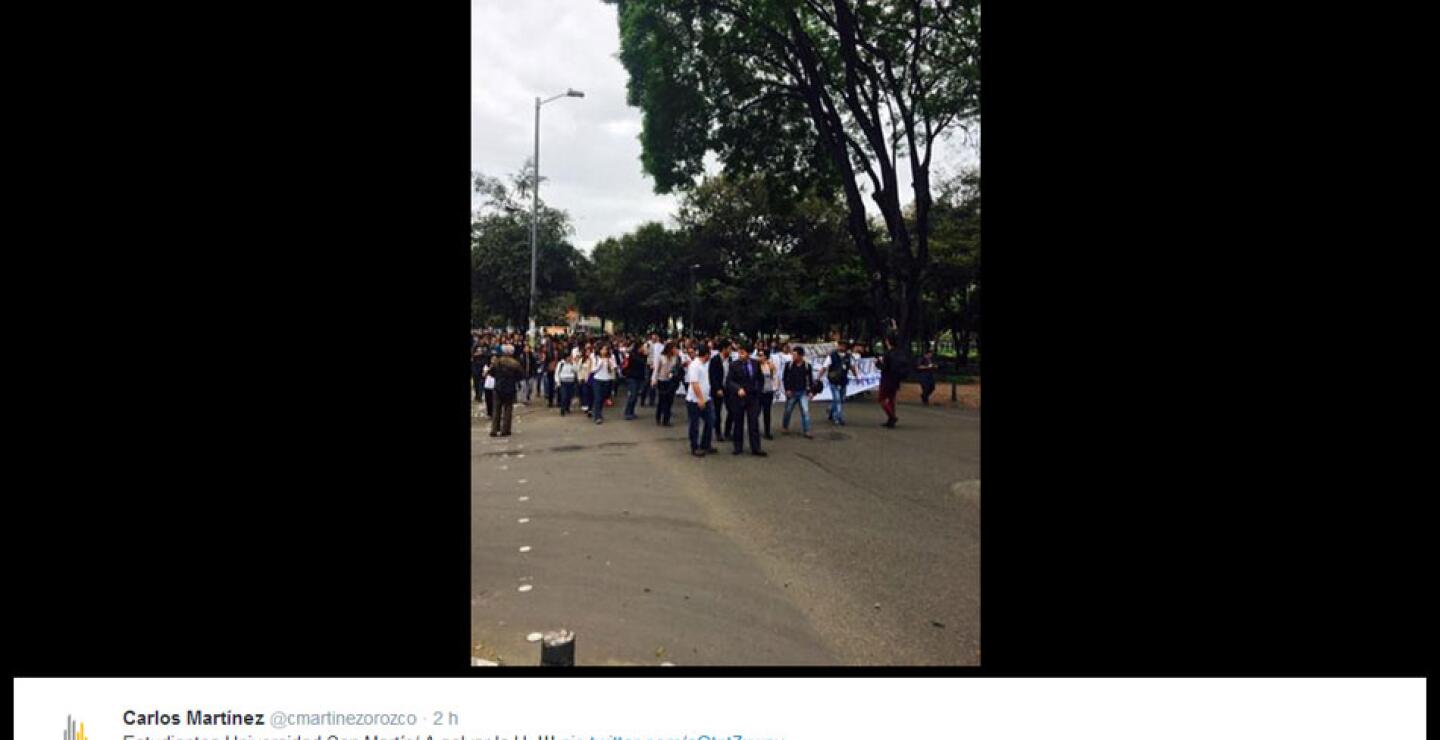 Así mismo, los tuiteros publicaron registros de las protestas. 