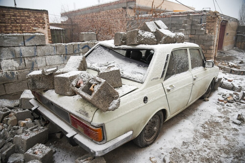 Una imagen muestra los daños después de que un terremoto azotara la ciudad de Khoy en la provincia de Azerbaiyán Occidental de Irán el 29 de enero de 2023