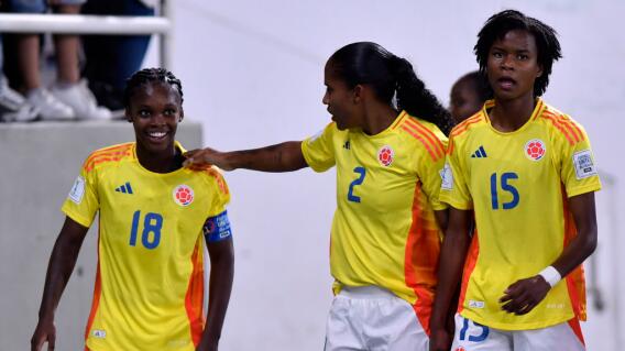 Linda Caicedo festeja su gol vs. Corea del Sur por el Mundial femenino Sub-20, por los octavos de final. Linda Caicedo festeja su gol vs. Corea del Sur por el Mundial femenino Sub-20, por los octavos de final.