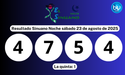 En la edición del sábado, 23 de agosto de 2025, el número ganador del Sinuano Noche fue: 4754 - 1. En la edición del sábado, 23 de agosto de 2025, el número ganador del Sinuano Noche fue: 4754 - 1.