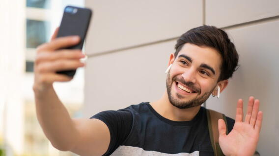 Selfie con cámara frontal