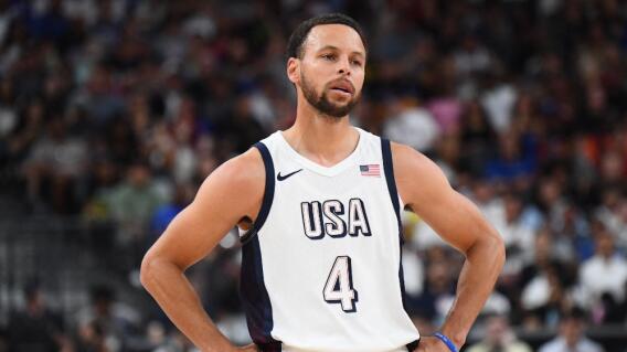Stephen Curry, jugador de Estados Unidos, en juego de fogueo previo a los Juegos Olímpicos de París 2024 Stephen Curry, jugador de Estados Unidos, en juego de fogueo previo a los Juegos Olímpicos de París 2024