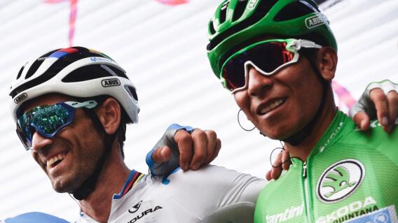 Alejandro Valverde y Nairo Quintana fueron compañeros en el Movistar Team Alejandro Valverde y Nairo Quintana fueron compañeros en el Movistar Team