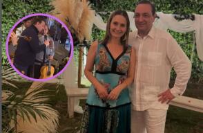 Jorge Alfredo Vargas y su esposa Inés María Zabaraín estuvieron en la fiesta de la mamá de Carlos Vives