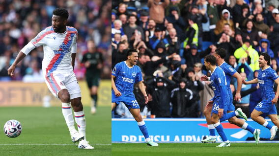 Jefferson Lerma en Brihgton vs. Crystal Palace por la Premier League.