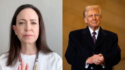 María Corina Machado y Donald Trump. María Corina Machado y Donald Trump.