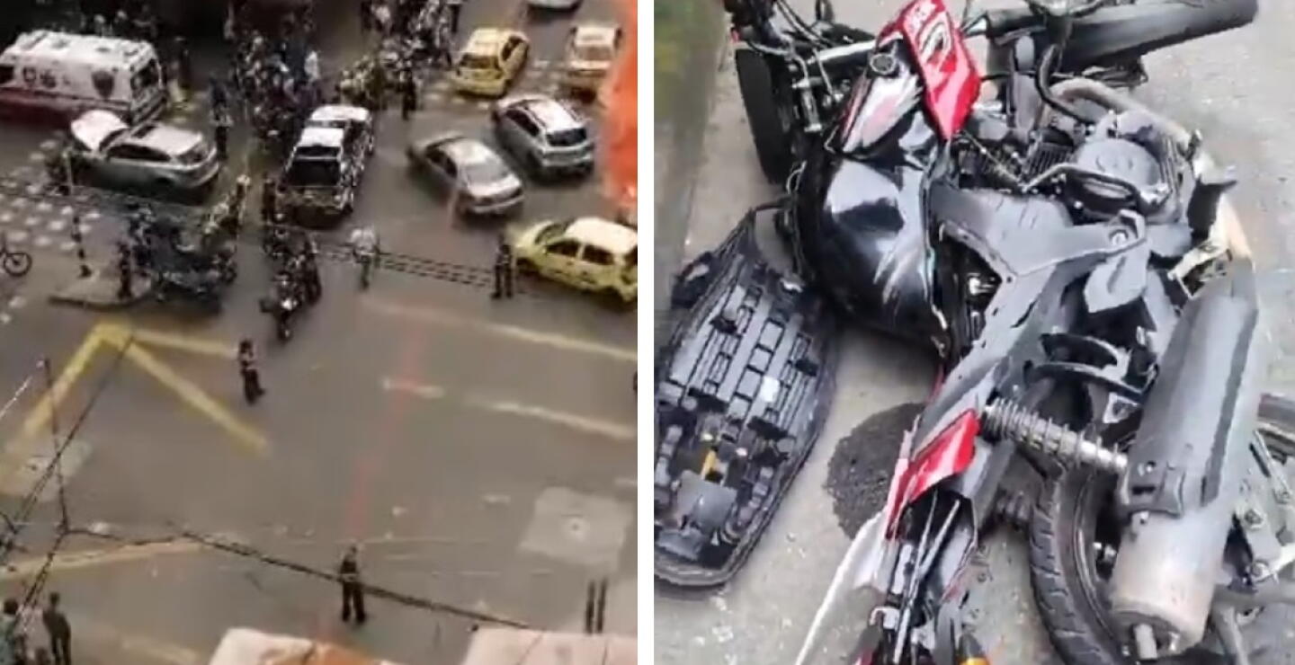 Dos bandidos se accidentaron tratando de huir tras robarle 30 millones a una mujer