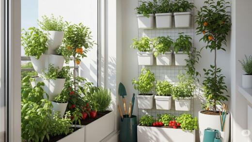 Imagen referencial de huerta casera dentro de un apartamento