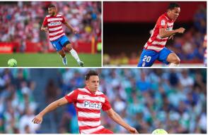 Luis Javier Suárez, Carlos Bacca y Santiago Arias, jugadores colombianos.