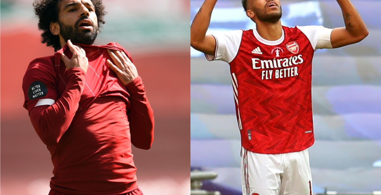 375808_Salah - Aubameyang / AFP