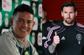 James Rodríguez vs. Lionel Messi.