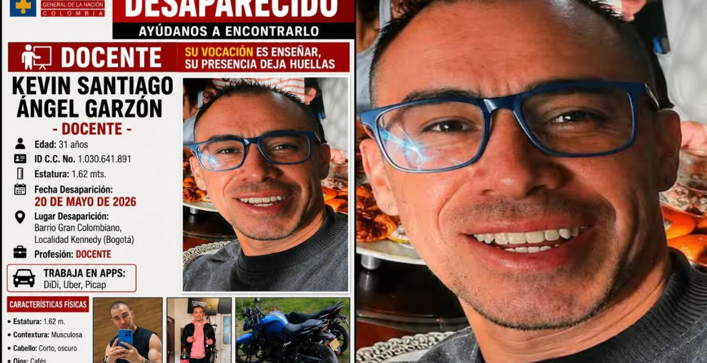 Denuncian desaparición de docente Kevin Santiago Ángel en la localidad de Kennedy: detalles del caso