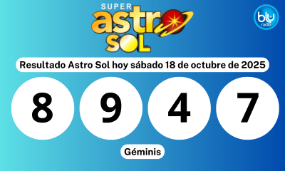 Resultado Astro Sol hoy sábado 18 de octubre de 2025 Resultado Astro Sol hoy sábado 18 de octubre de 2025
