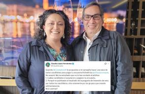 Angelica Lozano y César Caballero