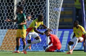 Neyser Villarreal (21) marcó dos goles para Colombia contra Sudáfrica en el Mundial Sub-20.