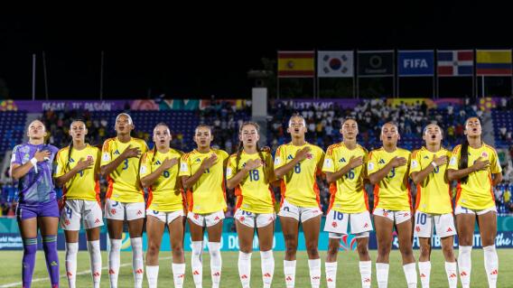 Selección Colombia femenina Sub-17 en su debut en el Mundial en República Dominicana.  Selección Colombia femenina Sub-17 en su debut en el Mundial en República Dominicana.
