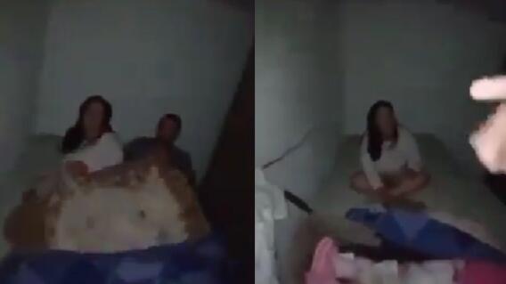 Descubre a su esposa siéndole infiel y con el bebé al lado Descubre a su esposa siéndole infiel y con el bebé al lado