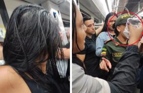 En el metro de Medellín, dos mujeres fueron grabadas cuando se iban a pelear por un vaso
