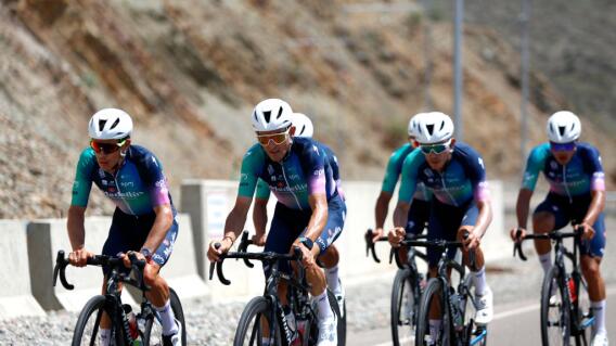 Ciclistas del Team Medellín en la Vuelta a San Juan 2023. Lideran 'Supermán' López y Óscar Sevilla. Ciclistas del Team Medellín en la Vuelta a San Juan 2023. Lideran 'Supermán' López y Óscar Sevilla.