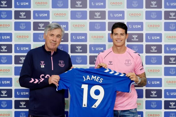 James con debut de ensueño en el Everton