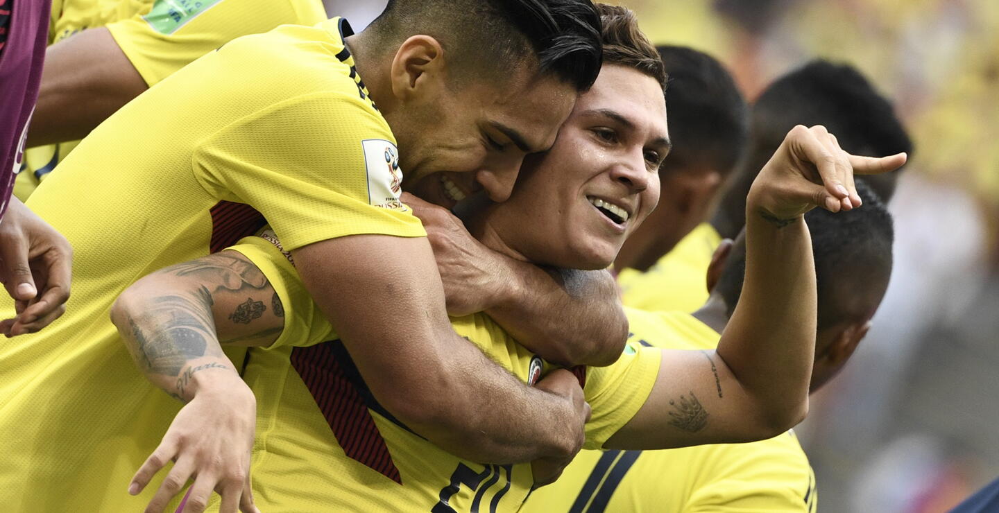 330023_BLU Radio. Falcao y Quintero celebran con la Selección Colombia - AFP