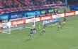 Francisco Fydriszewski y el gol que erró con Junior vs. Internacional de Bogotá.