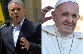 314781_Blu Radio. Iván Duque y Papa Francisco. Foto: AFP