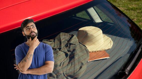 Lineas vidrio detrás del carro Lineas vidrio detrás del carro