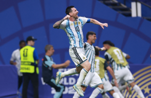 Lionel Messi; celebración con la Selección Argentina