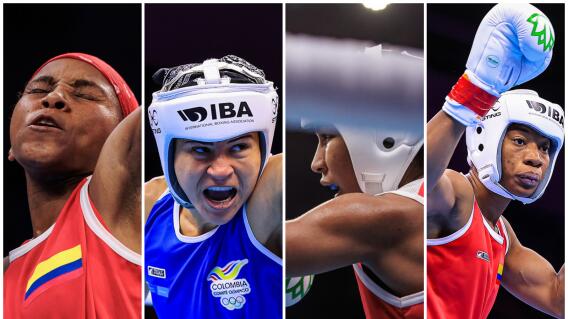 Ingrit Valencia, Jenny Arias, Camila Camilo y Angie Valdez, boxeadoras colombianas. Ingrit Valencia, Jenny Arias, Camila Camilo y Angie Valdez, boxeadoras colombianas.