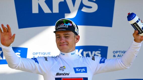 Remco Evenepoel (Soudal Quick Step), líder de la clasificación de jóvenes en el Tour de Francia 2024 Remco Evenepoel (Soudal Quick Step), líder de la clasificación de jóvenes en el Tour de Francia 2024
