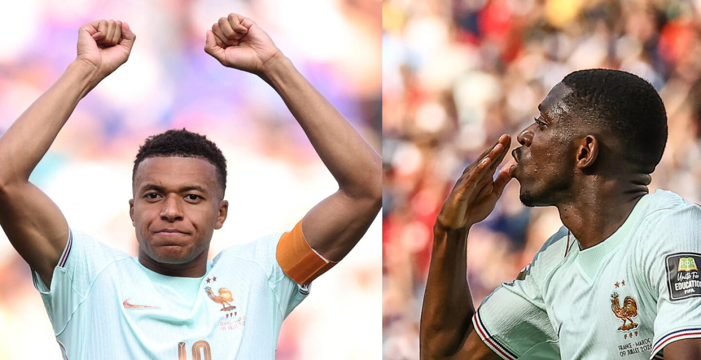 Mbappé y Dembélé, delanteros de la Selección Francia. 