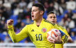 James Rodríguez y un festejo de gol contra Corea del Sur, en duelo de fogueo.