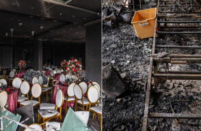 Así quedó el salón tras el incendio que desató el caos durante una boda