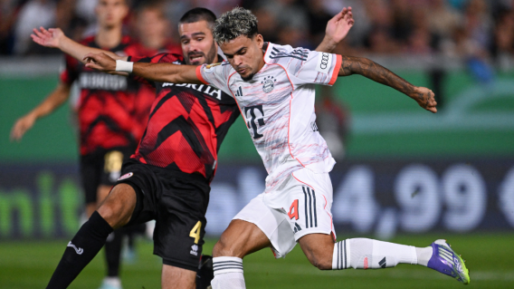 Luis Díaz, delantero colombiano, en un partido del Bayern Múnich por la Copa de Alemania Luis Díaz, delantero colombiano, en un partido del Bayern Múnich por la Copa de Alemania