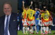 Ramón Jesurún (izq.), presidente de la Federación Colombiana de Fútbol. 