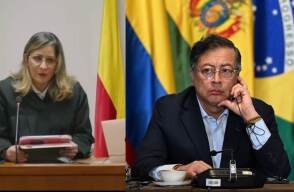 La jueza Sandra Heredia y presidente Gustavo Petro.