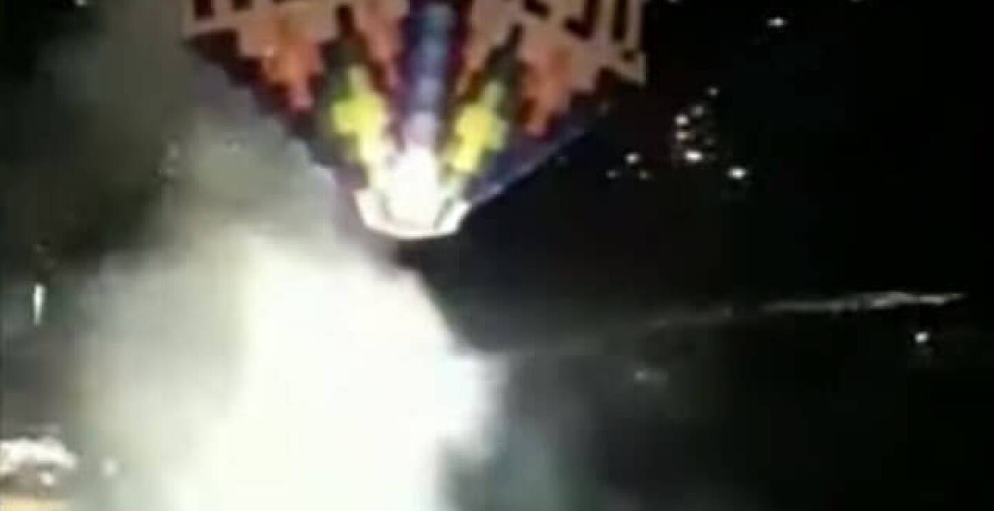 Explosión de globo cargado con pólvora en La Estrella.