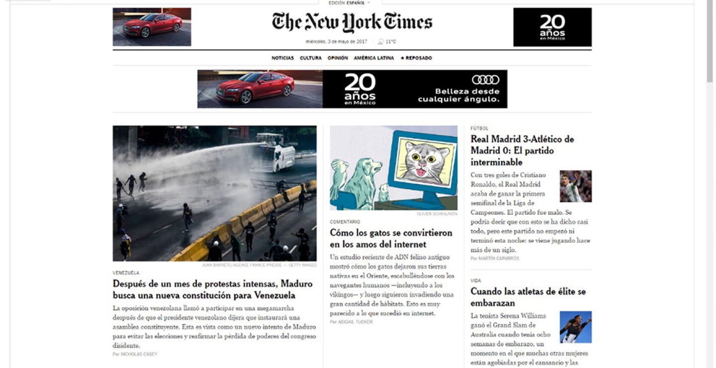 283214_Blu Radio. Portal The New York times (EE.UU.). Foto: New York Times