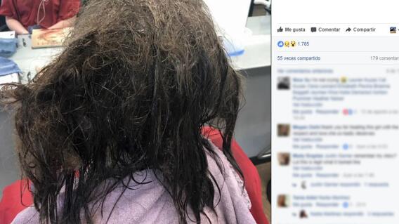 5145_La Kalle. Cambio que le hizo peluquera a joven con cabello muy enredado / Foto: Facebook Kayley Olsson 5145_La Kalle. Cambio que le hizo peluquera a joven con cabello muy enredado / Foto: Facebook Kayley Olsson