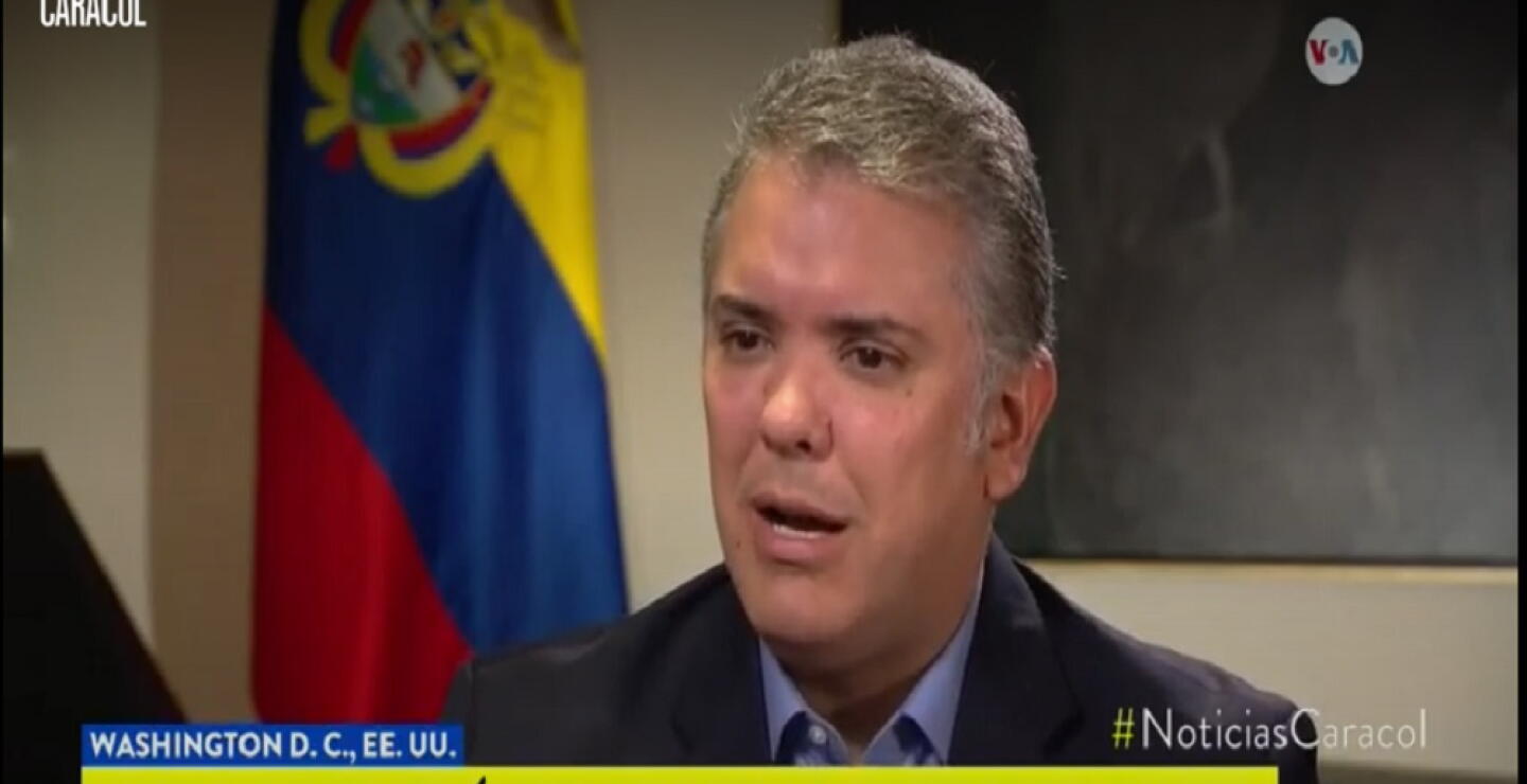 327748_Foto: Blu Radio - Entrevista presidente Duque / Cortesía Noticias Caracol