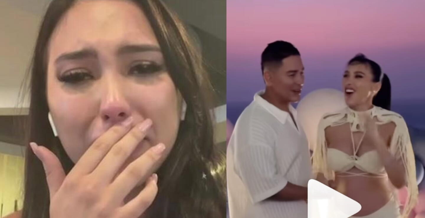 Aida Victoria Merlano emocionada por el bebé que tendrá. 