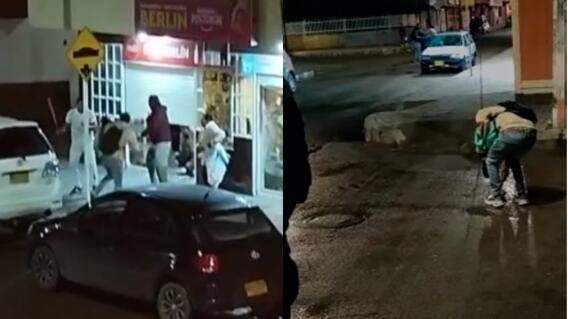 Pelea de dos hombres a machete en Sibaté Pelea de dos hombres a machete en Sibaté